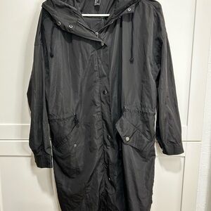 Black Hooded Women's Jacket